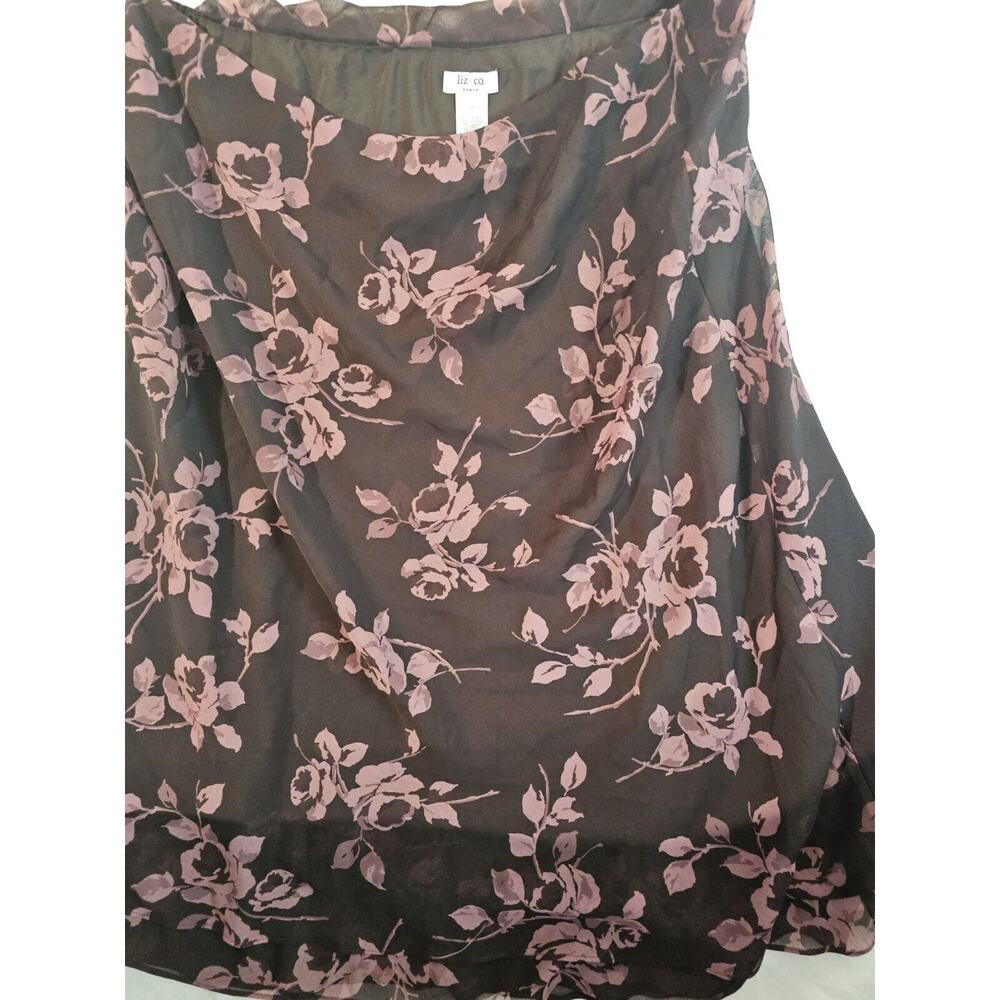 Liz And Co Woman Floral Flare Skirt 2X‎